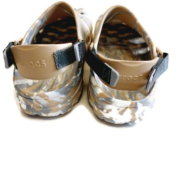 CROCS Classic Mens Size 12 All Terrain Clog Sandals Comfort Shoes Marbled Chai - Picture 6 of 8
